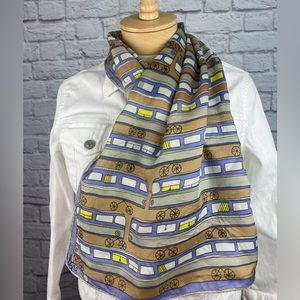 Vera trains and Bicycles Vintage Vintage Scarf